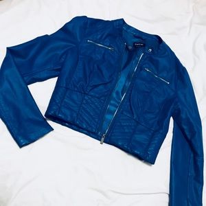 Bebe Bomber Leather Jacket